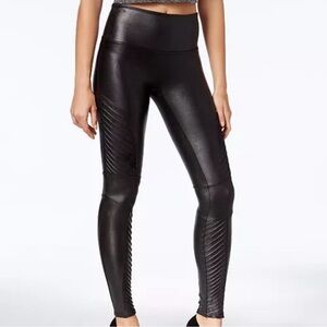 Spanx Faux Leather Moto black high rise sculpting leggings